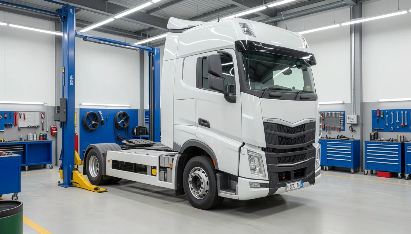 Nákladní vůz v servisní dílně Autoservis NONSTOP